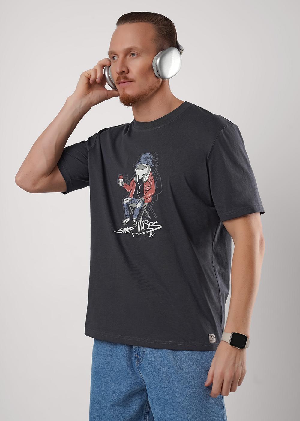 CLE 562650/06кд_п Футболка мужская 562650/06кд_п т.серый