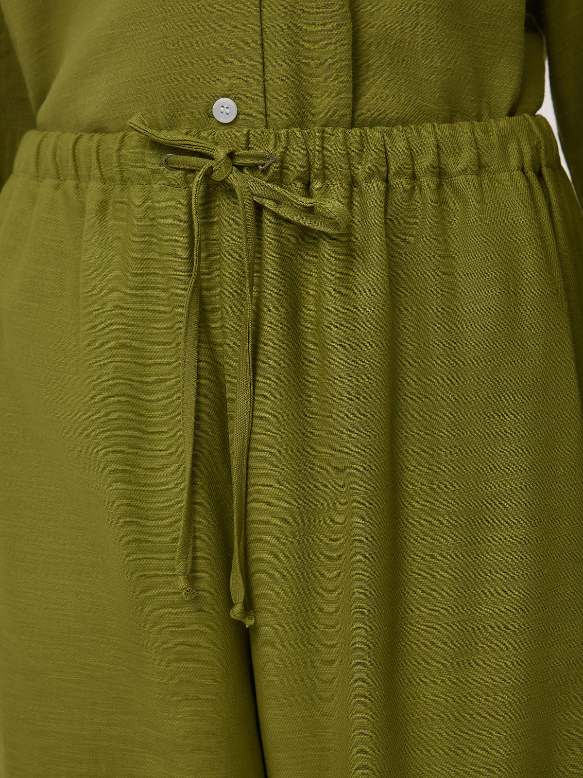 1970р4925рБрюки из льняной ткани на резинке, зеленый