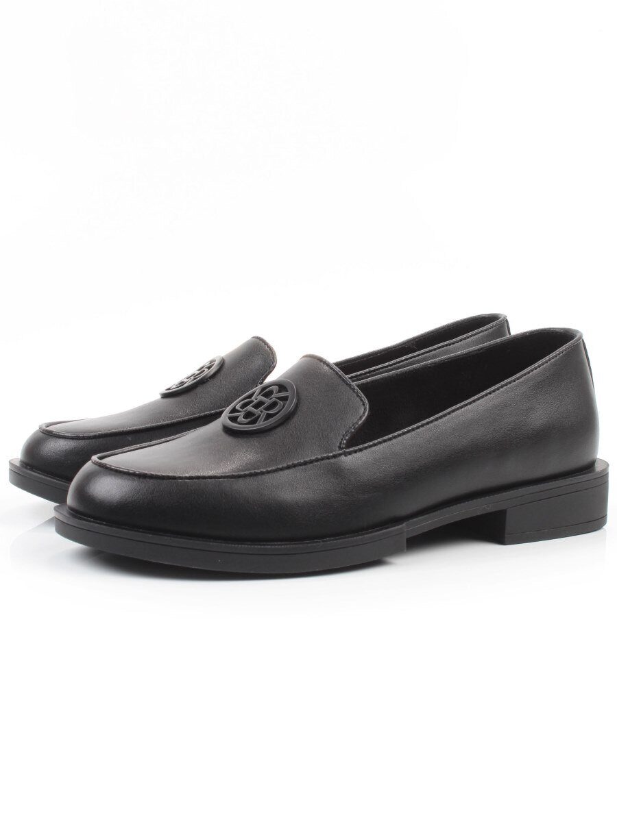 03-DLG13-1 BLACK Лоферы женские (натуральная кожа)