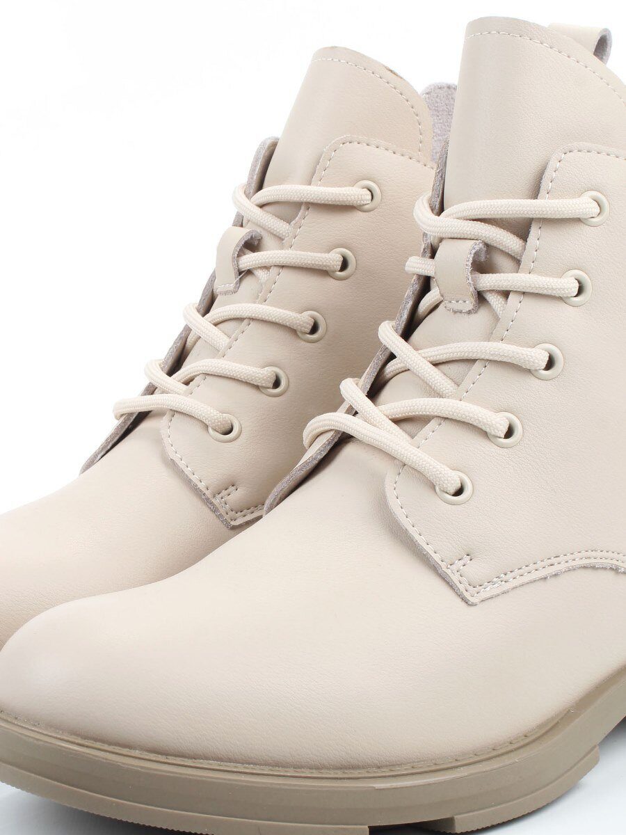 01-M43-15 BEIGE Ботинки демисезонные женские (натуральная кожа)