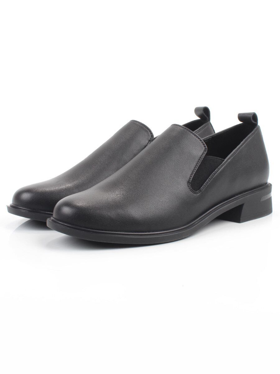 03-M47-20 BLACK Лоферы женские (натуральная кожа)