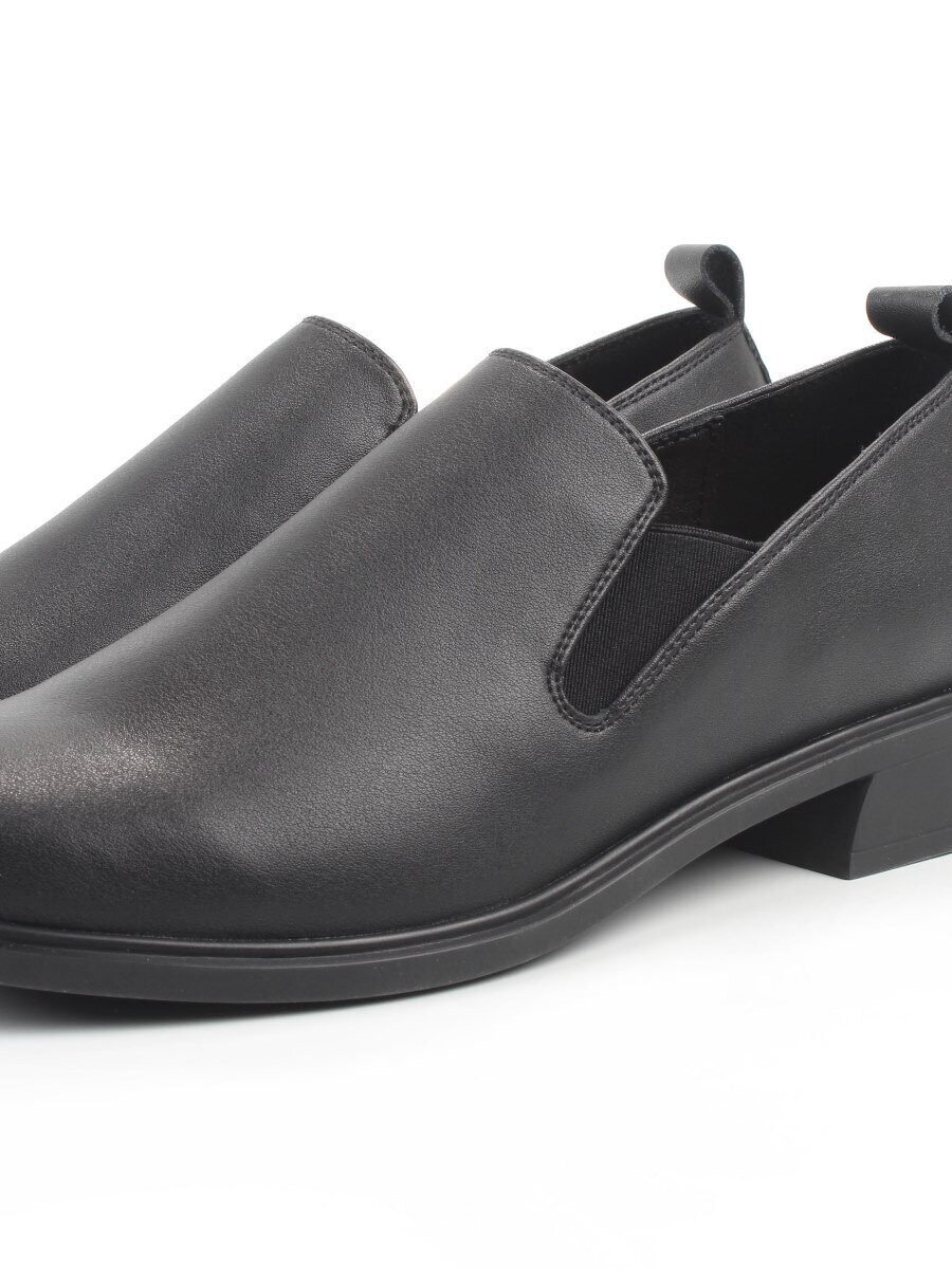 03-M47-20 BLACK Лоферы женские (натуральная кожа)