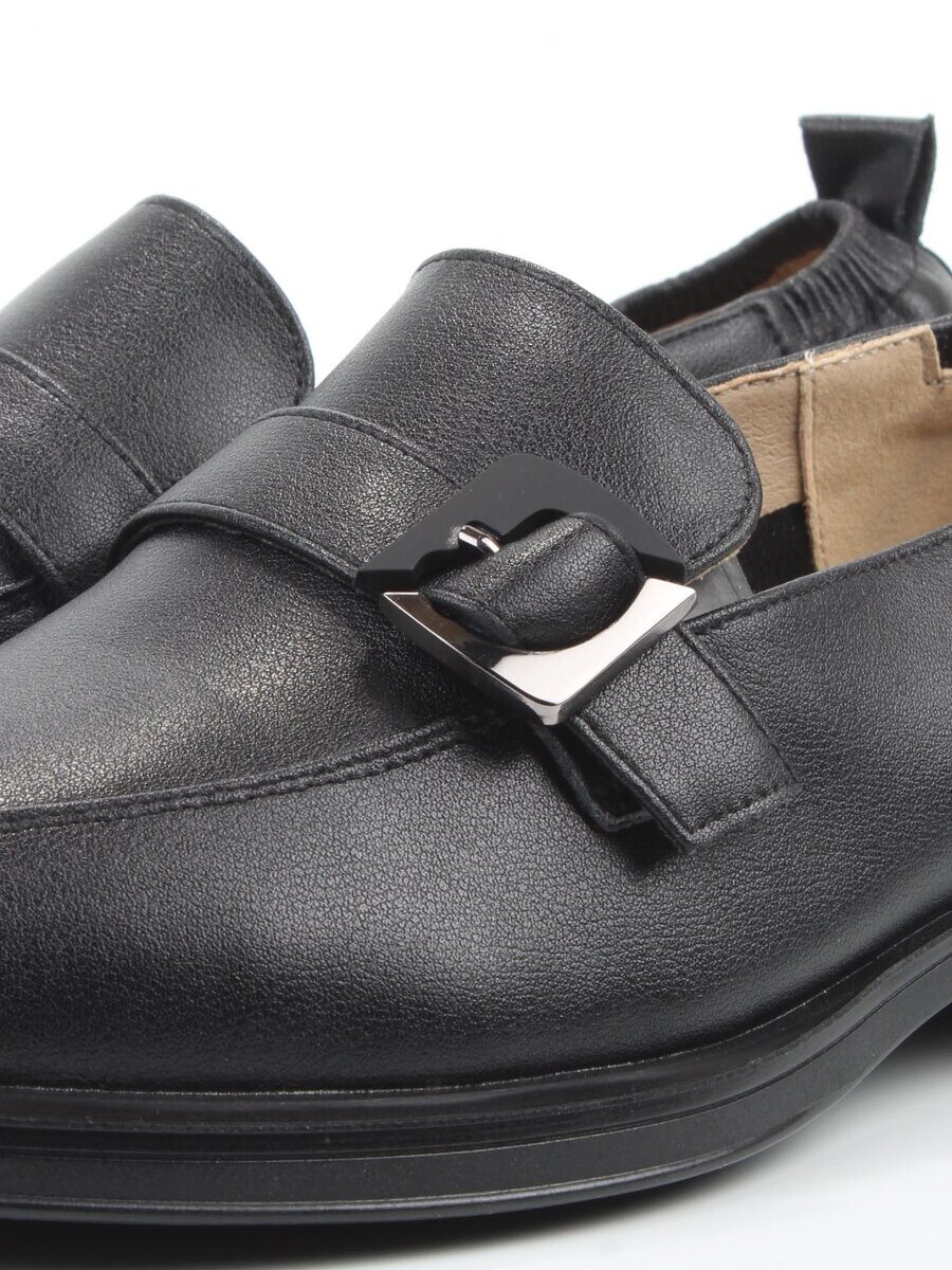 03-PDEB102-1 BLACK Лоферы женские (натуральная кожа)