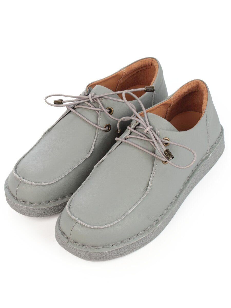 01-D7583-2 GRAY Ботинки демисезонные женские (натуральная кожа)