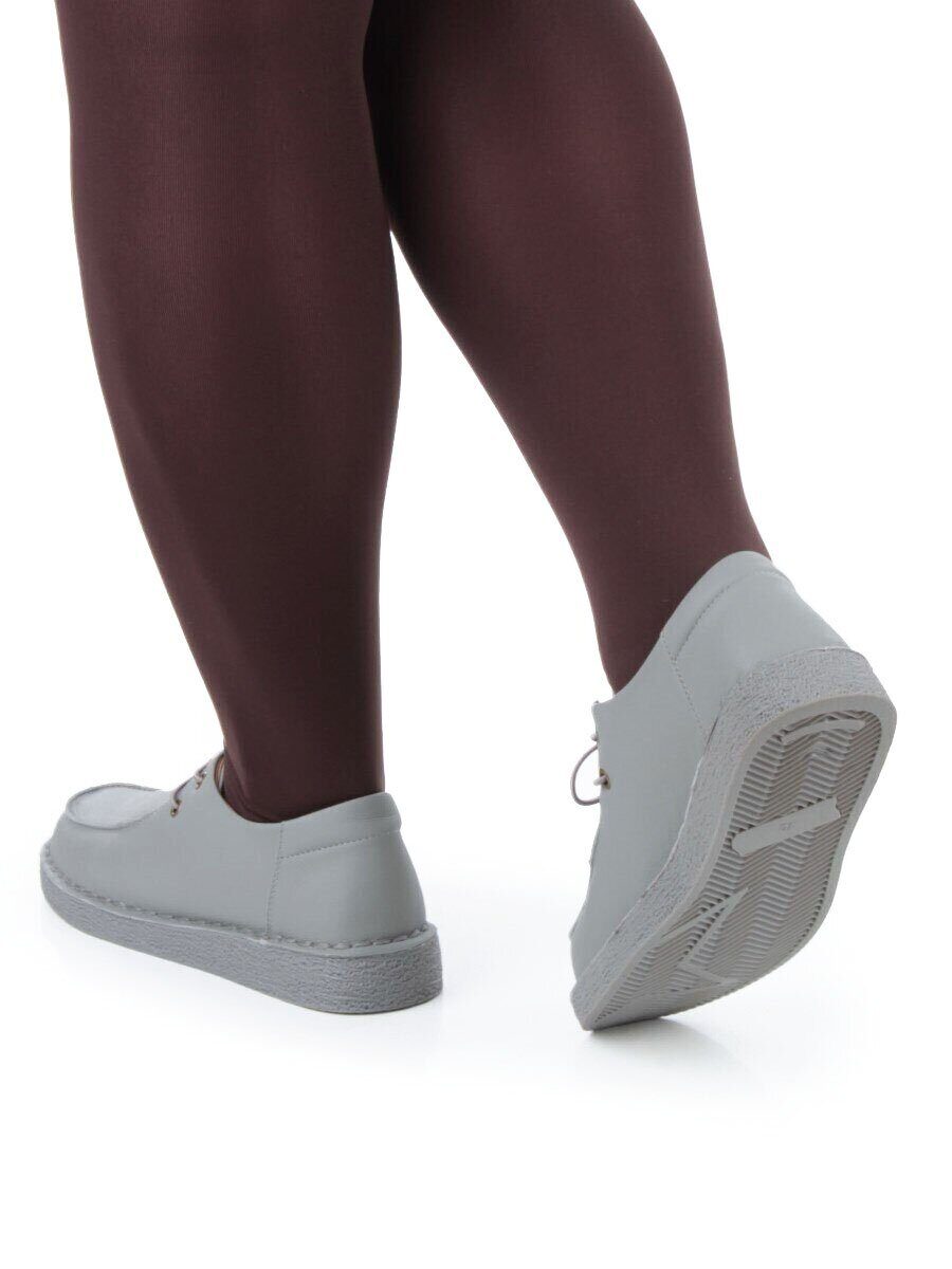 01-D7583-2 GRAY Ботинки демисезонные женские (натуральная кожа)