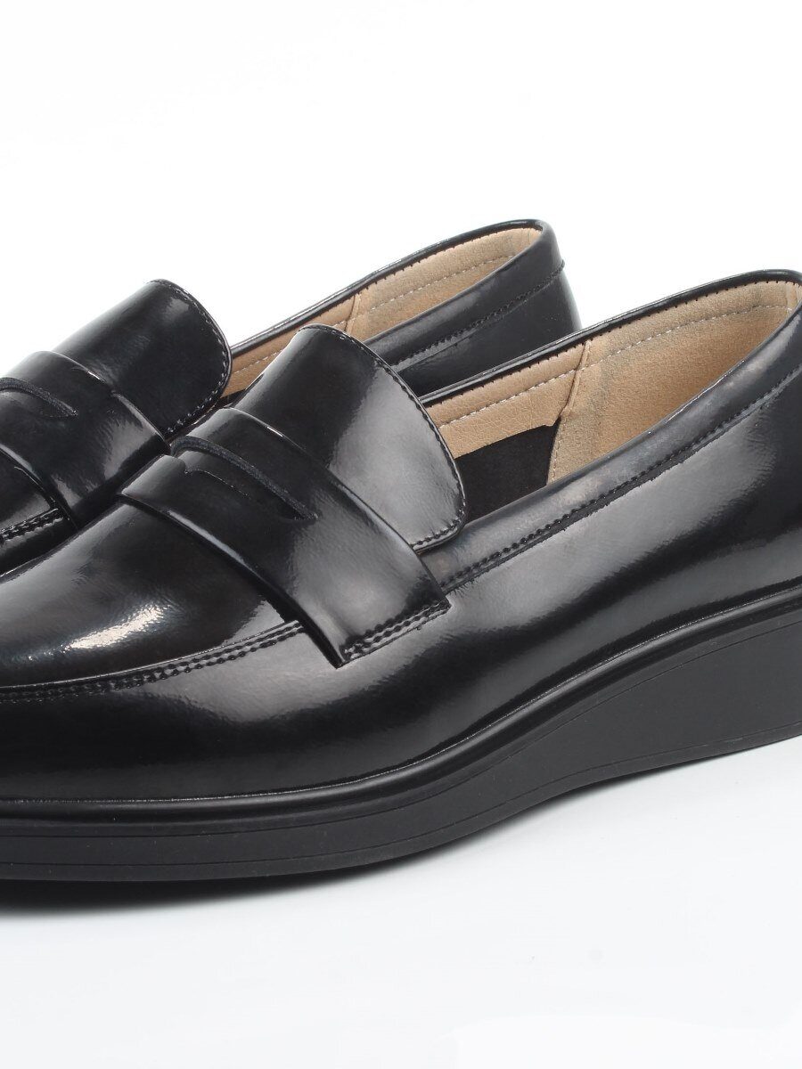 03-PDEB93-3 BLACK Лоферы женские (натуральная кожа)