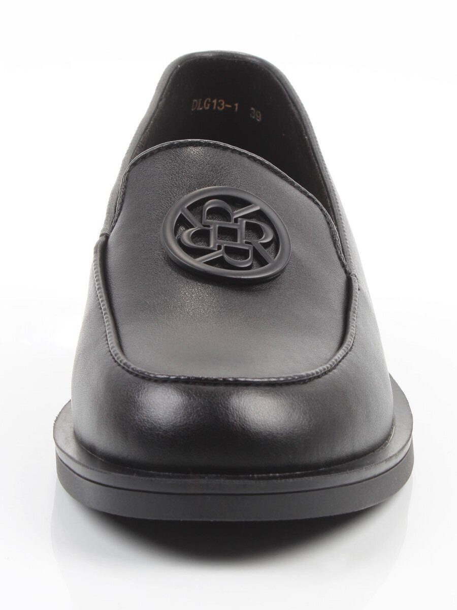 03-DLG13-1 BLACK Лоферы женские (натуральная кожа)