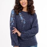 Туника Астра (46-56) с бирюзовыми цветами