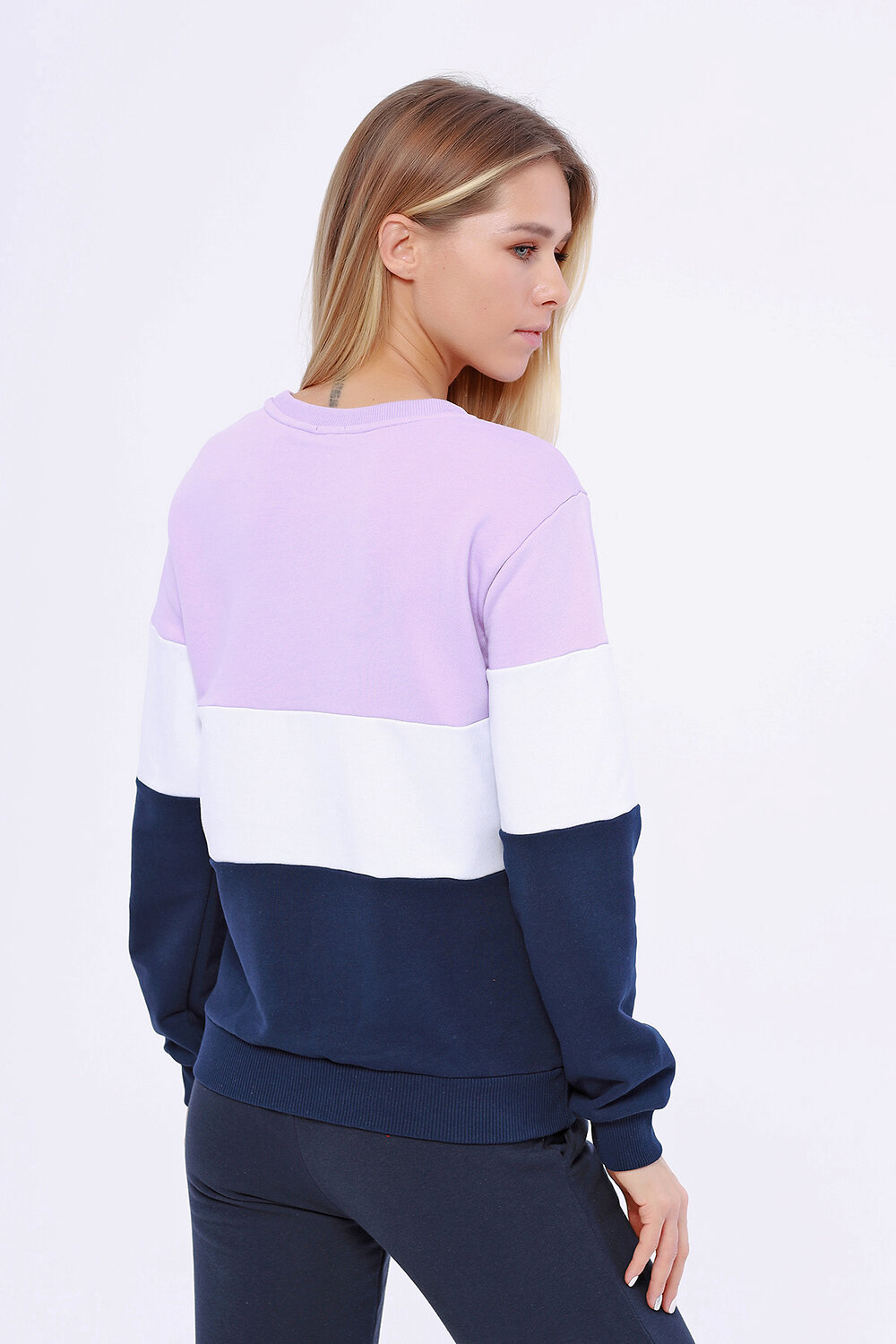 ст. цена1344руб.! VISERDI Свитшот 3126-сбс 119550Сиреневый/синий