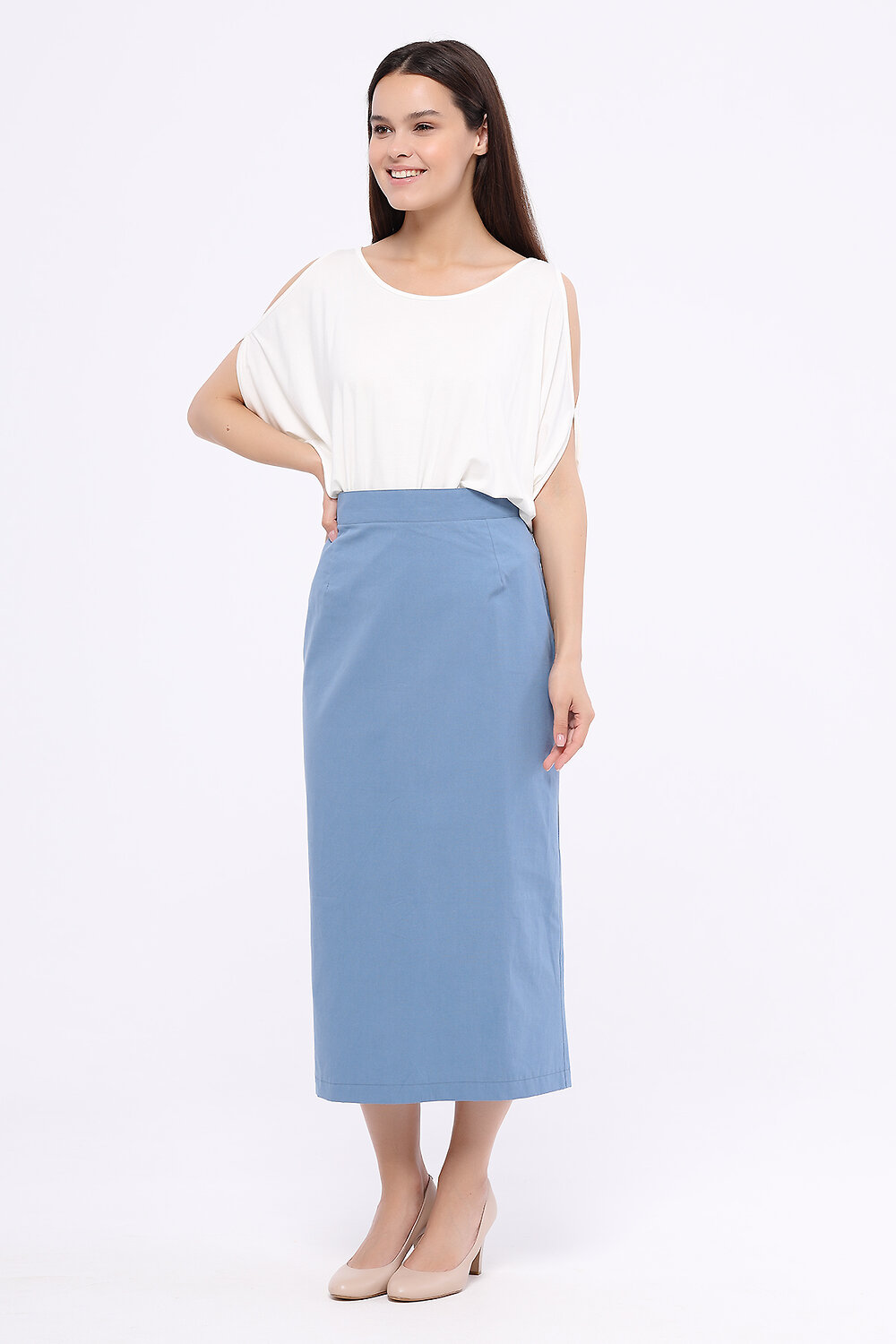 ст. цена1182руб.! VISERDI Юбка 10204-син 951530джинсовый