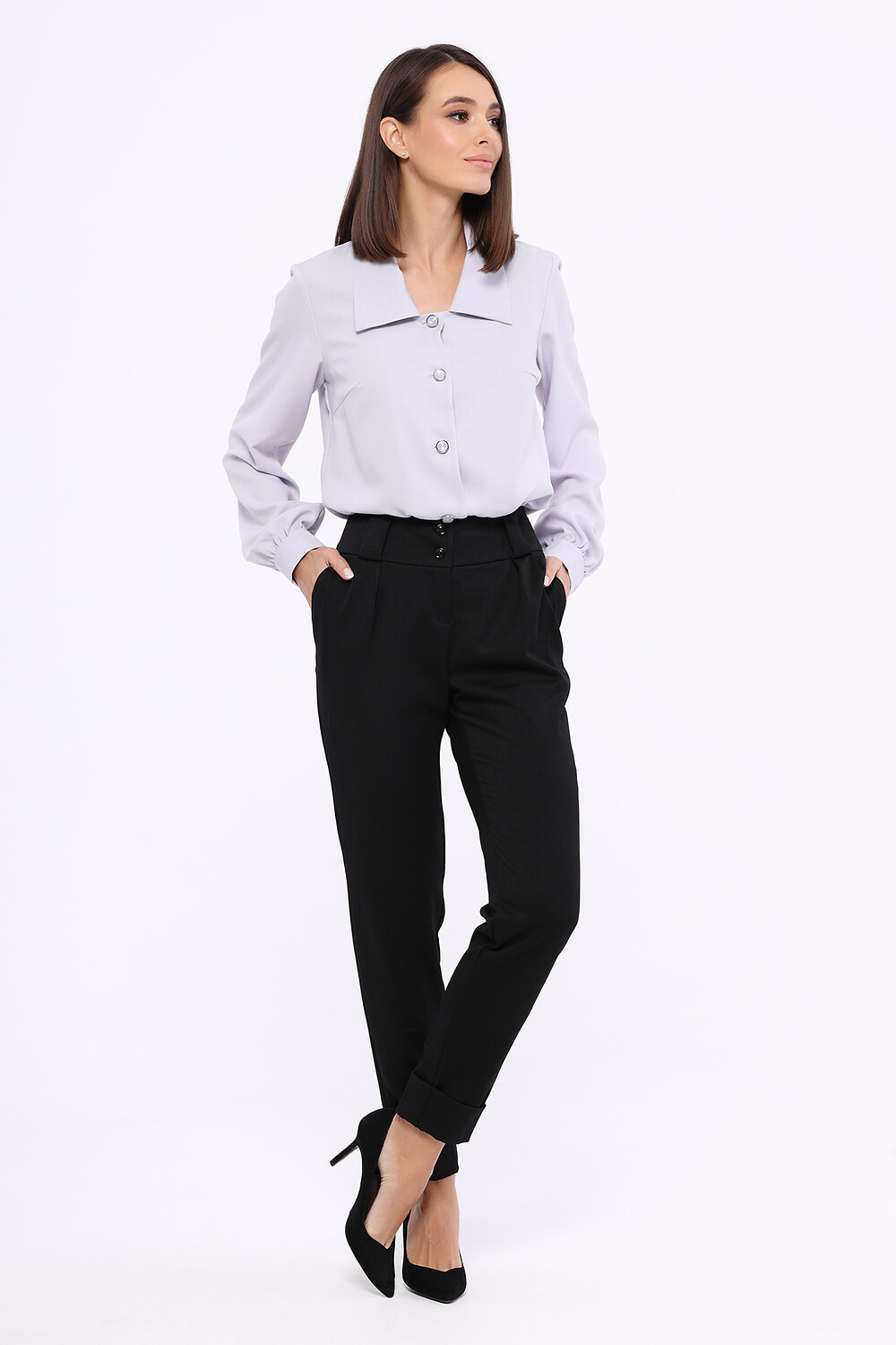 ст. цена1848руб.! VISERDI Брюки 10039-чер 811920черный