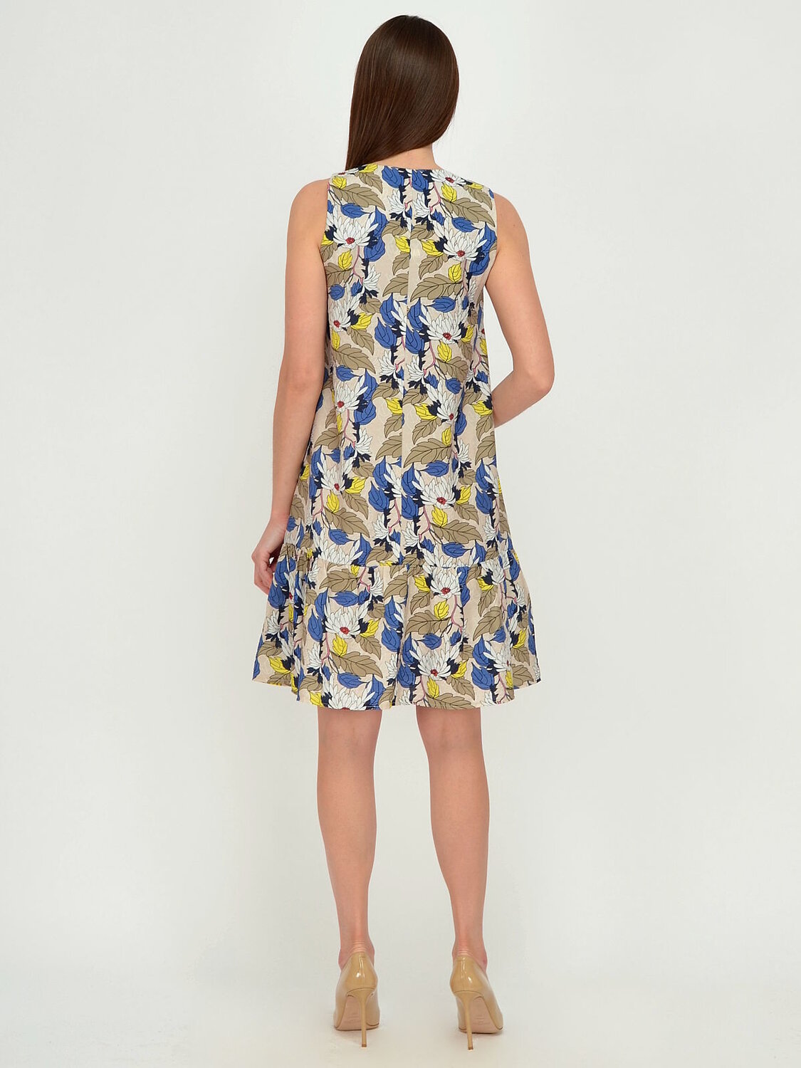 ст. цена1794руб.! VISERDI Платье 10135-цвт 450815сине-желтый