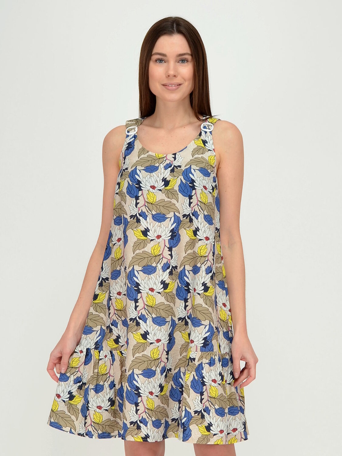 ст. цена1794руб.! VISERDI Платье 10135-цвт 450815сине-желтый