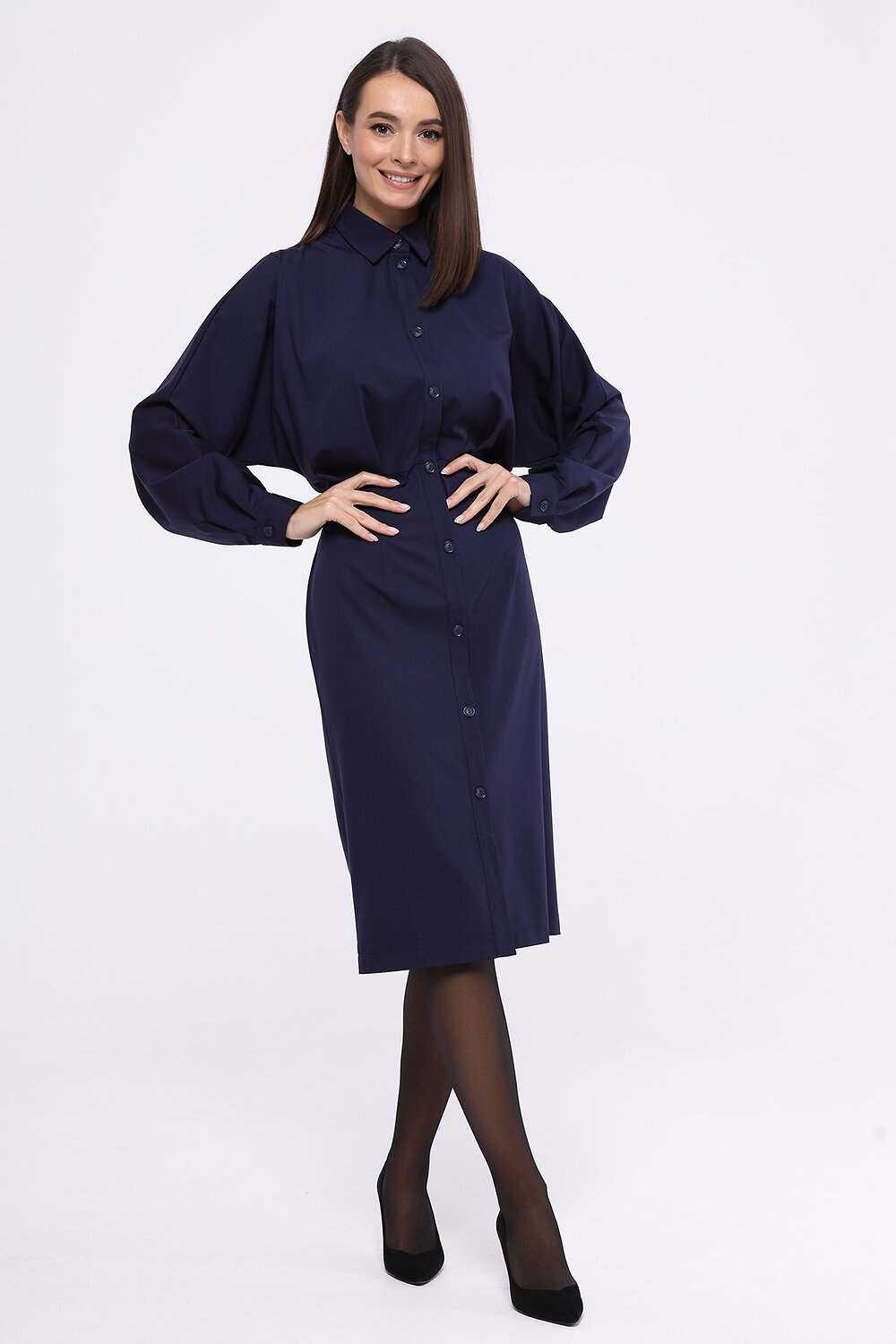 ст. цена2628руб.! VISERDI Платье 10252-тсн 4111190синий