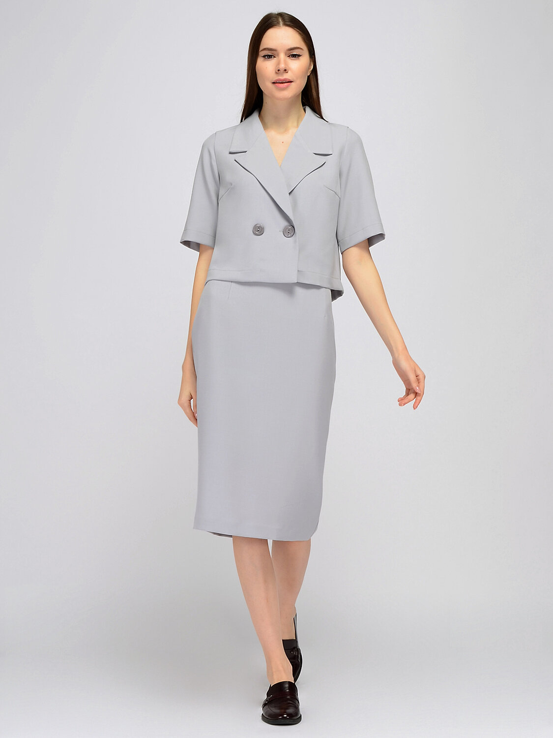 ст. цена1752руб.! VISERDI Жакет 10195-сер 652950серый