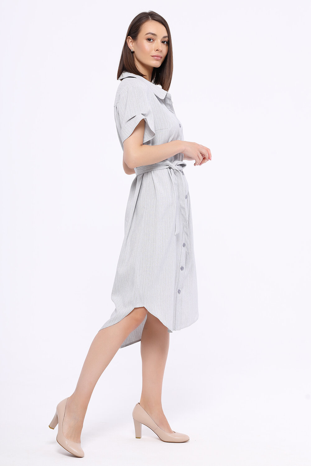 ст. цена1896руб.! VISERDI Платье 10105-сер 451970серый