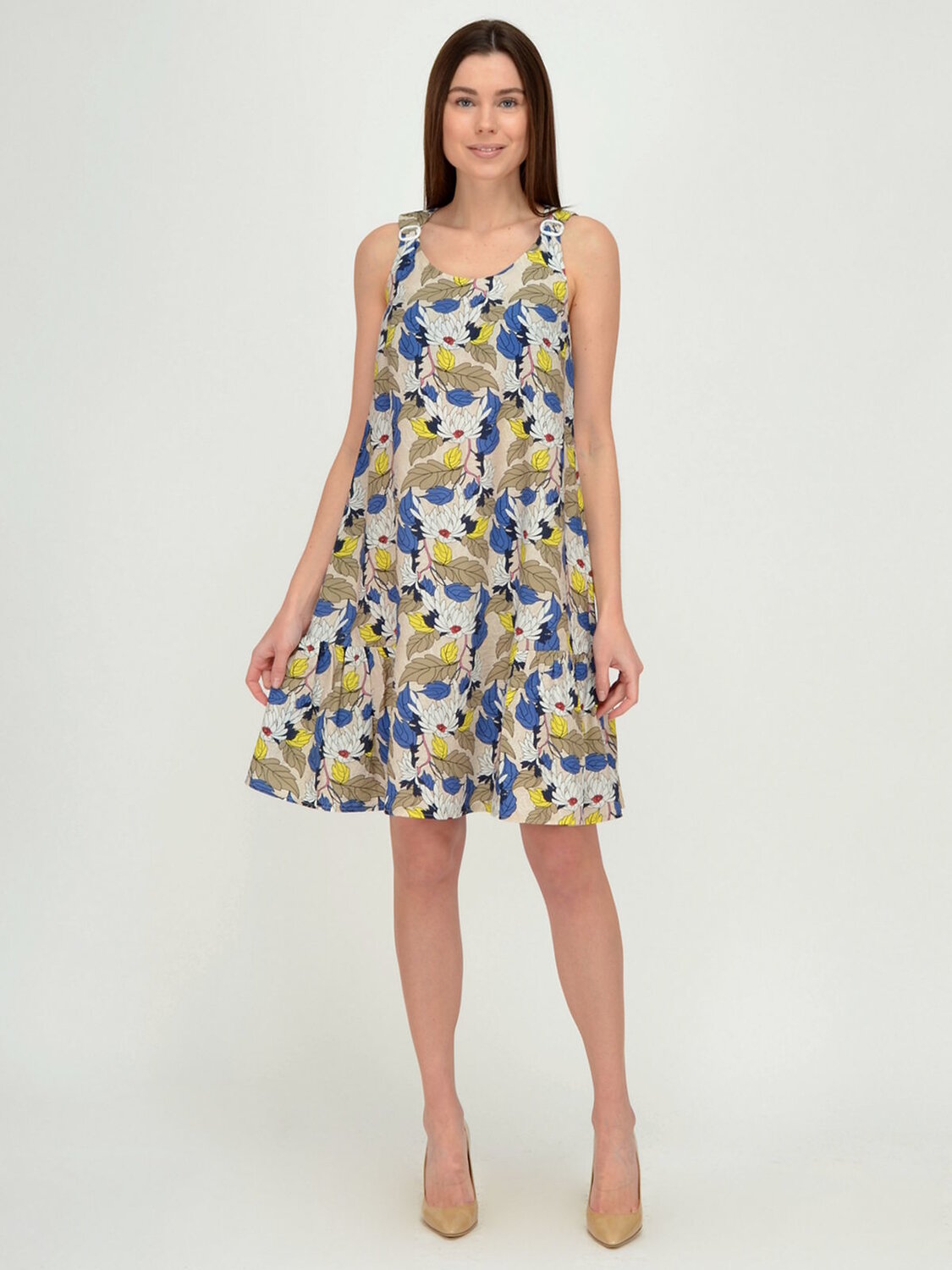 ст. цена1794руб.! VISERDI Платье 10135-цвт 450815сине-желтый