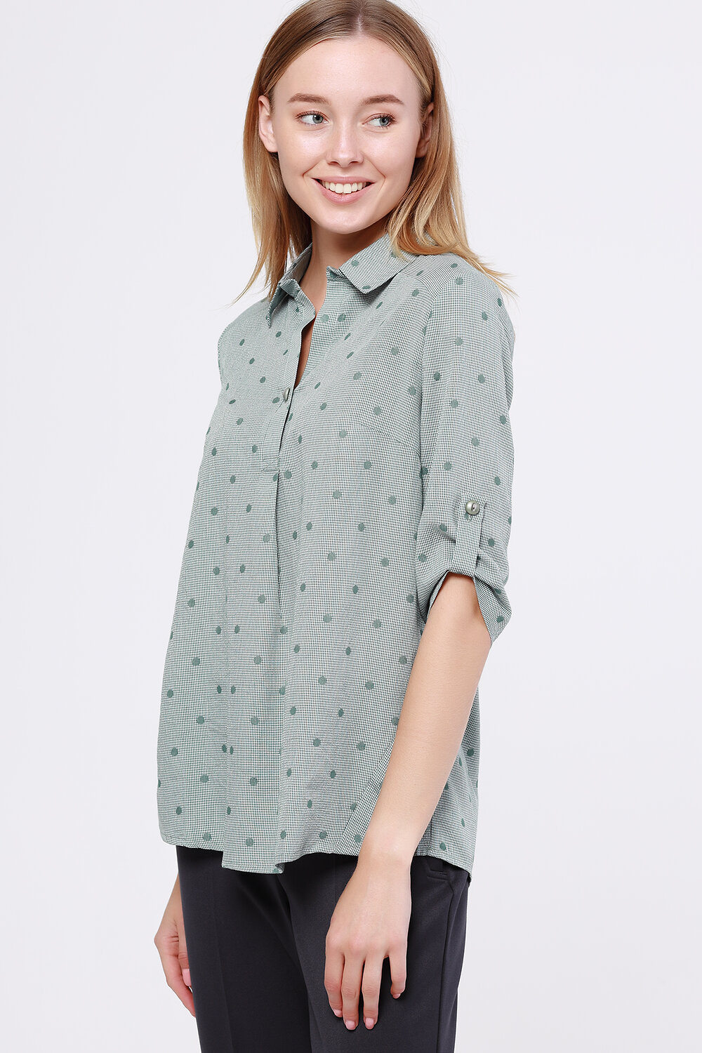 ст. цена1566руб.! VISERDI Блузка 10006-бкл 250710зеленый