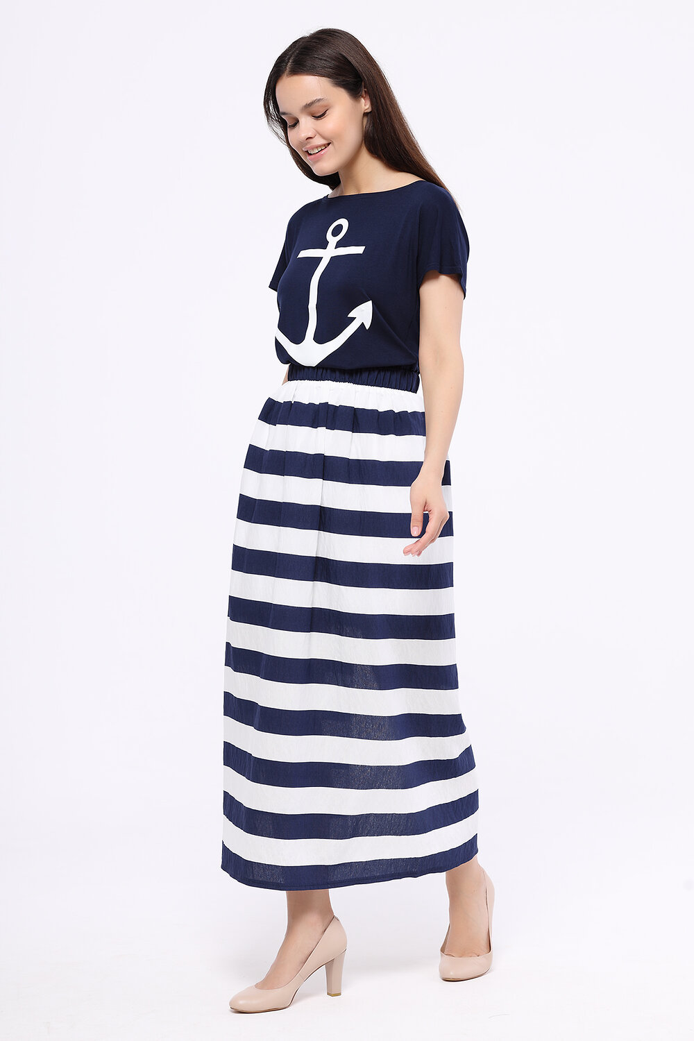 ст. цена1338руб.! VISERDI Юбка 10233-плс 951390бело-синий