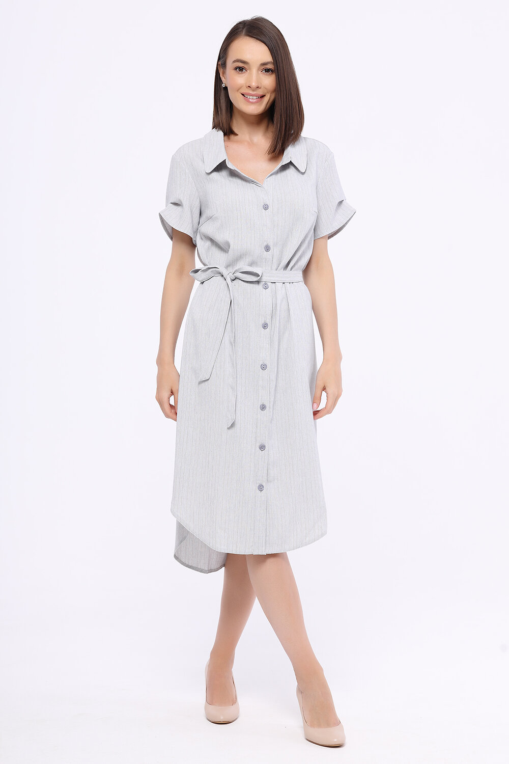 ст. цена1896руб.! VISERDI Платье 10105-сер 451970серый