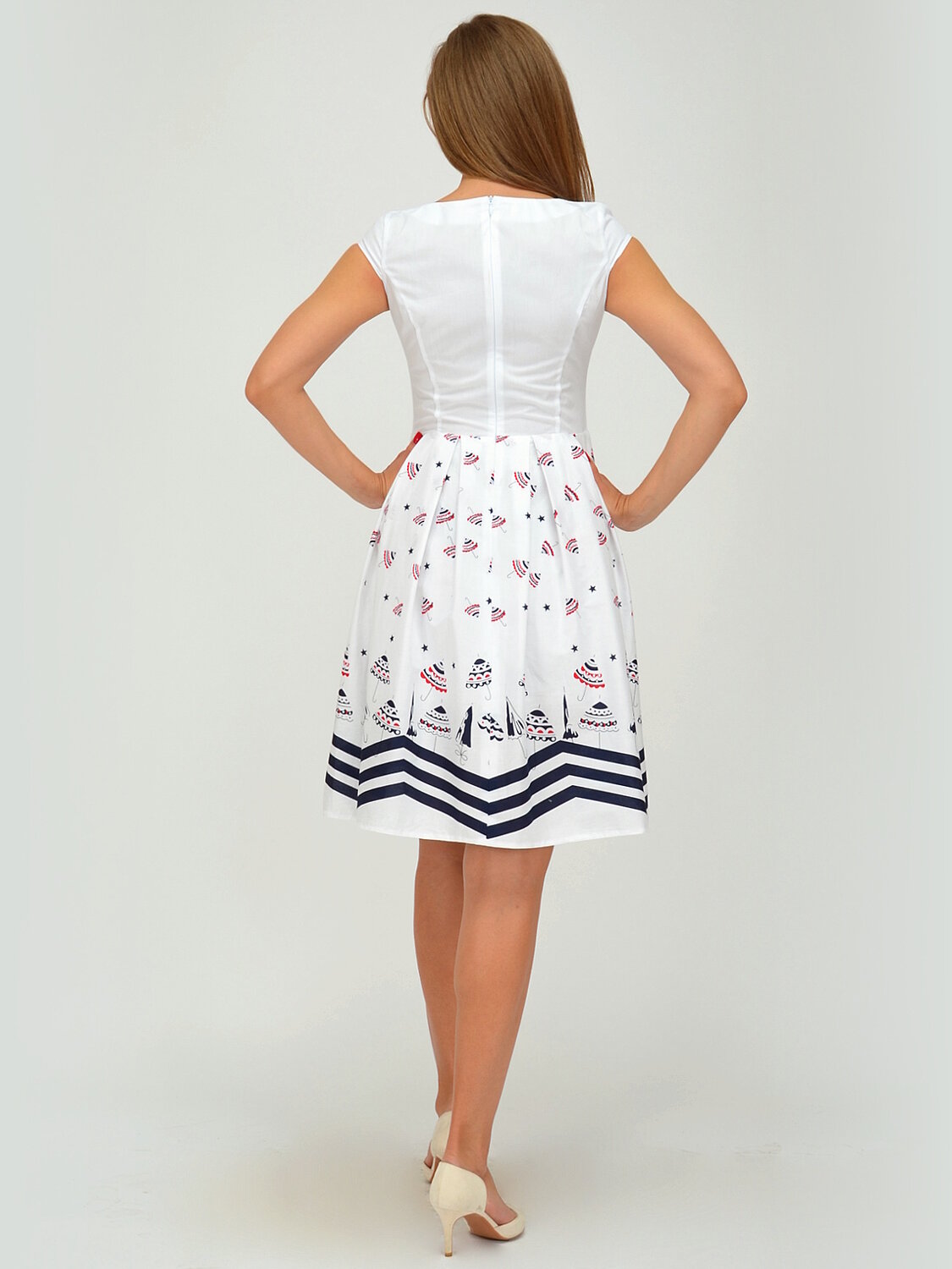 ст. цена1650руб.! VISERDI Платье 1944-знт 459950бело-синий