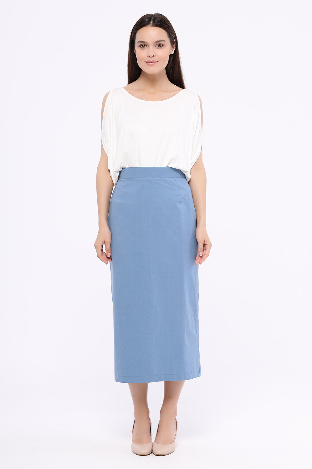 ст. цена1182руб.! VISERDI Юбка 10204-син 951530джинсовый