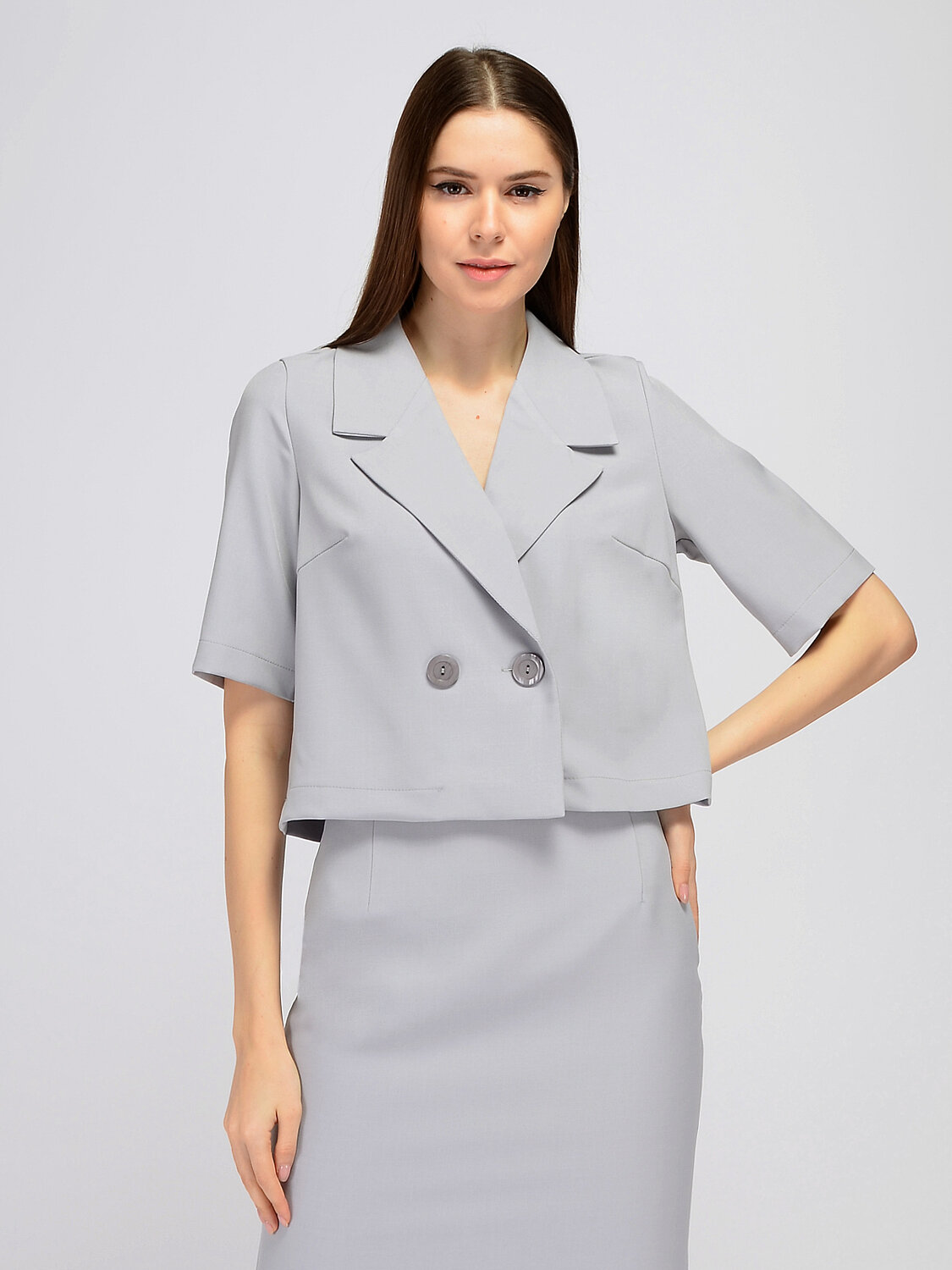 ст. цена1752руб.! VISERDI Жакет 10195-сер 652950серый