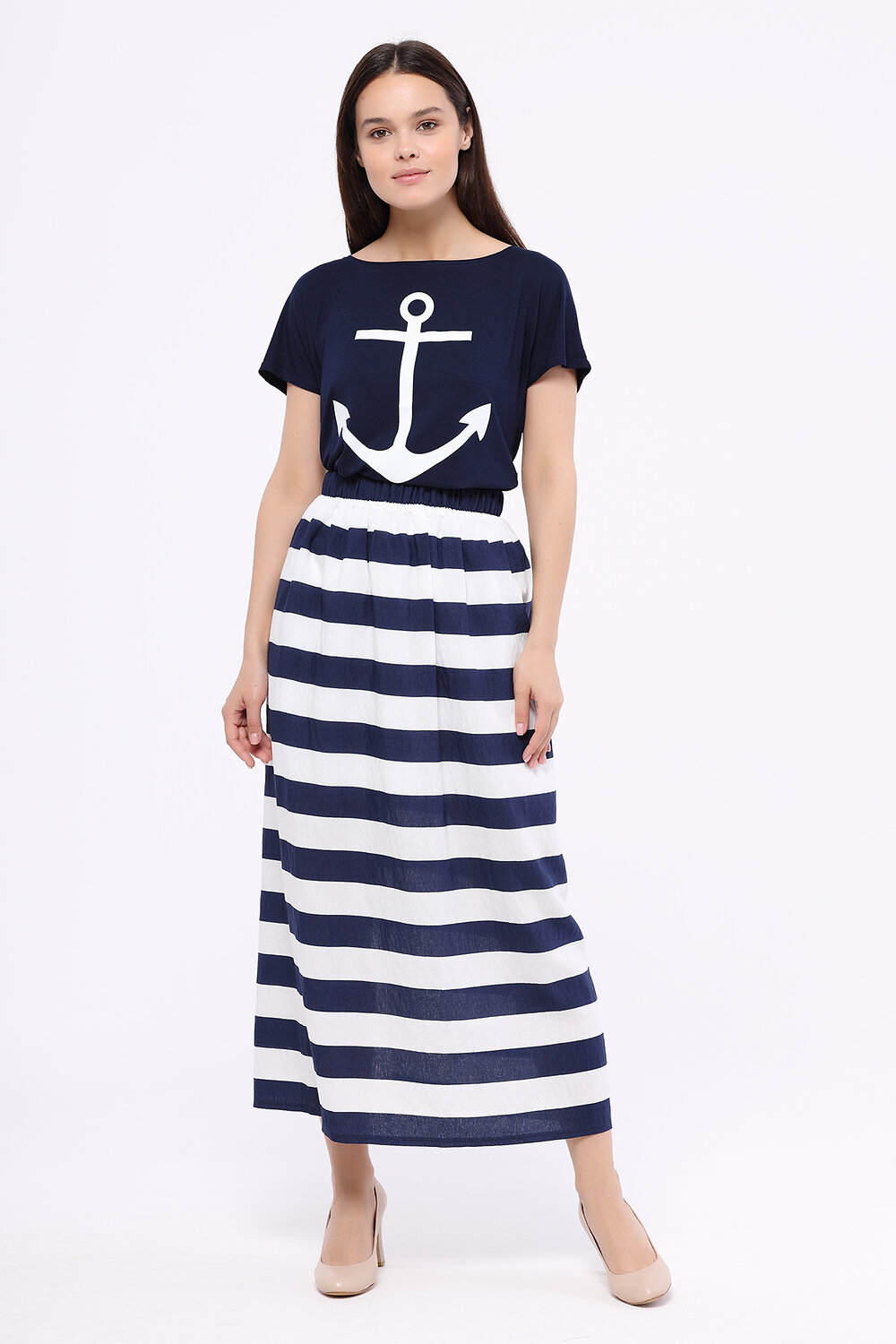 ст. цена1338руб.! VISERDI Юбка 10233-плс 951390бело-синий