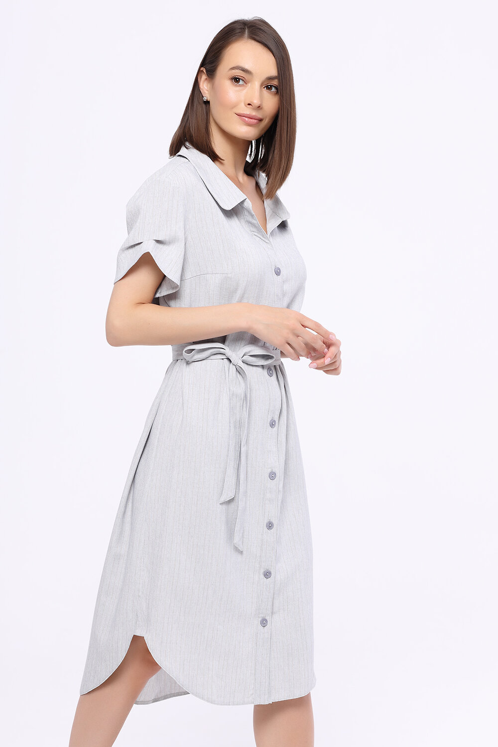 ст. цена1896руб.! VISERDI Платье 10105-сер 451970серый