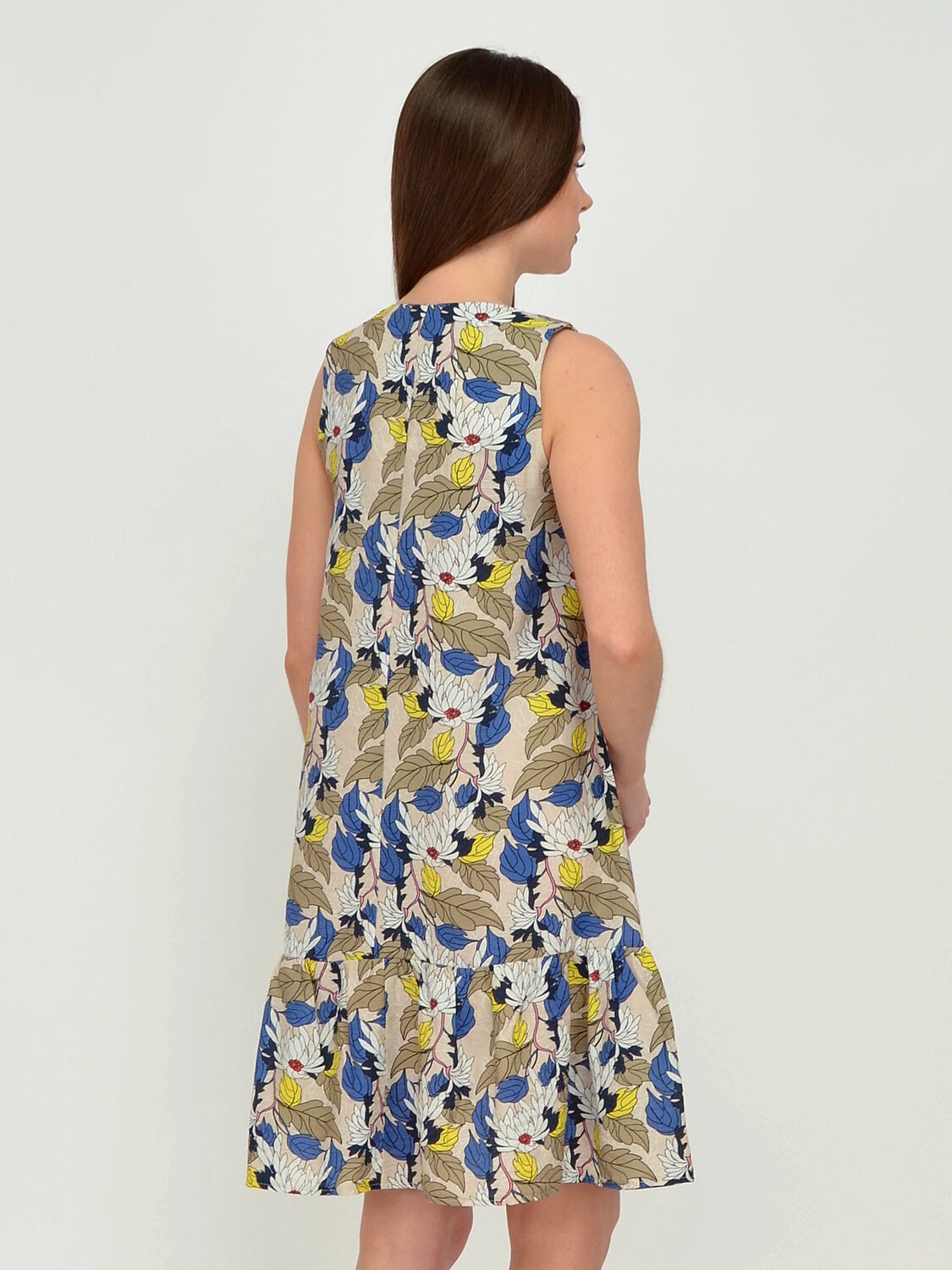 ст. цена1794руб.! VISERDI Платье 10135-цвт 450815сине-желтый