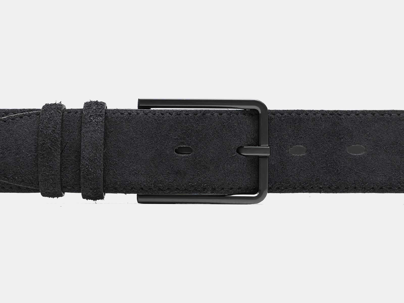 Кожаный черный мужской классический ремень ZM35-09