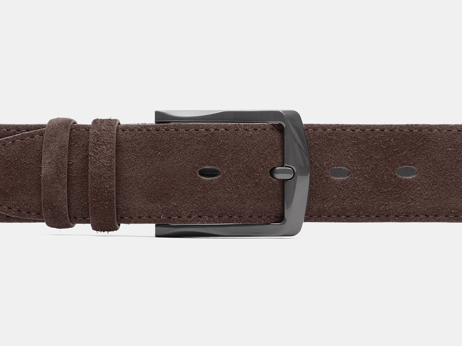 Кожаный коричневый мужской классический ремень ZM35-13