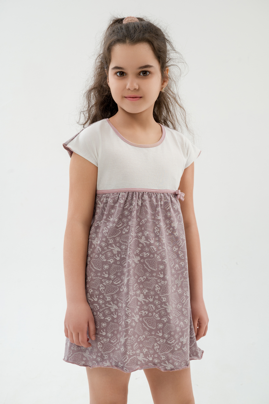 Ночная сорочка детская из кулирки Ярославна бабочка