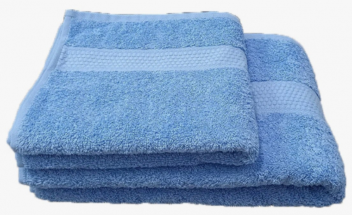 Полотенце Артикул ОТ МХ42 50/90 Ноябрьск Ямал Пудрово-голубой /бордюр Я 2С