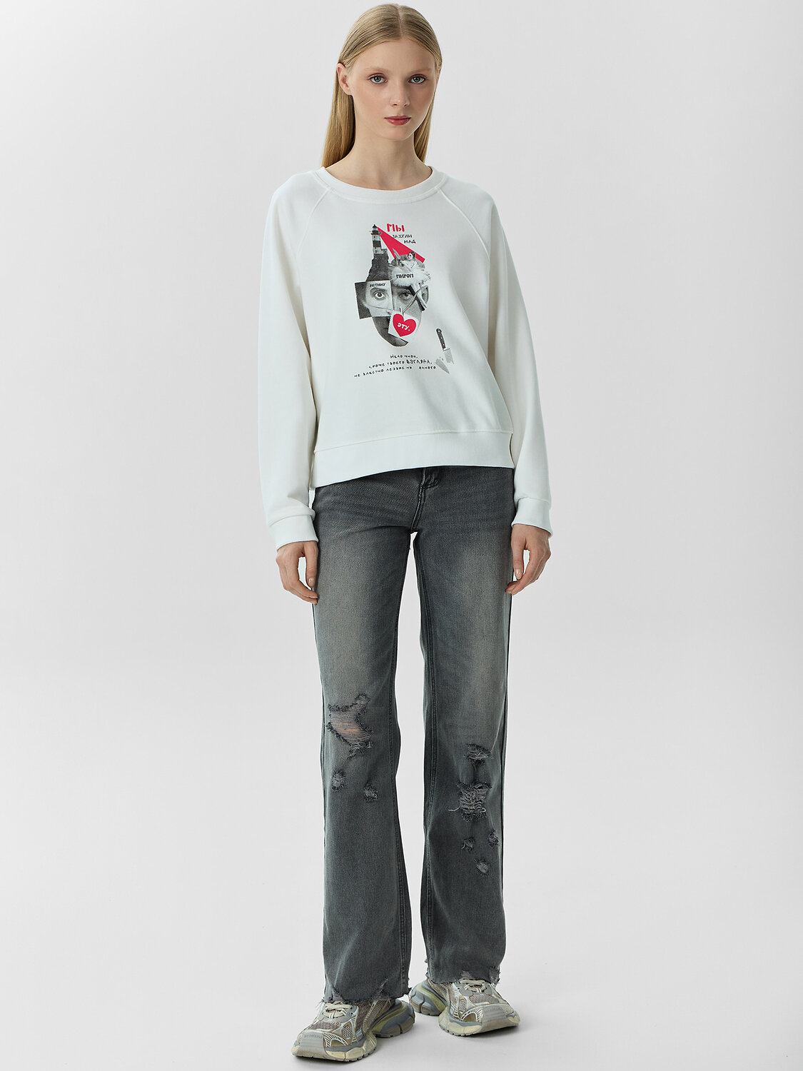 MARK FORMELLE Свитшот 122510белый +печать