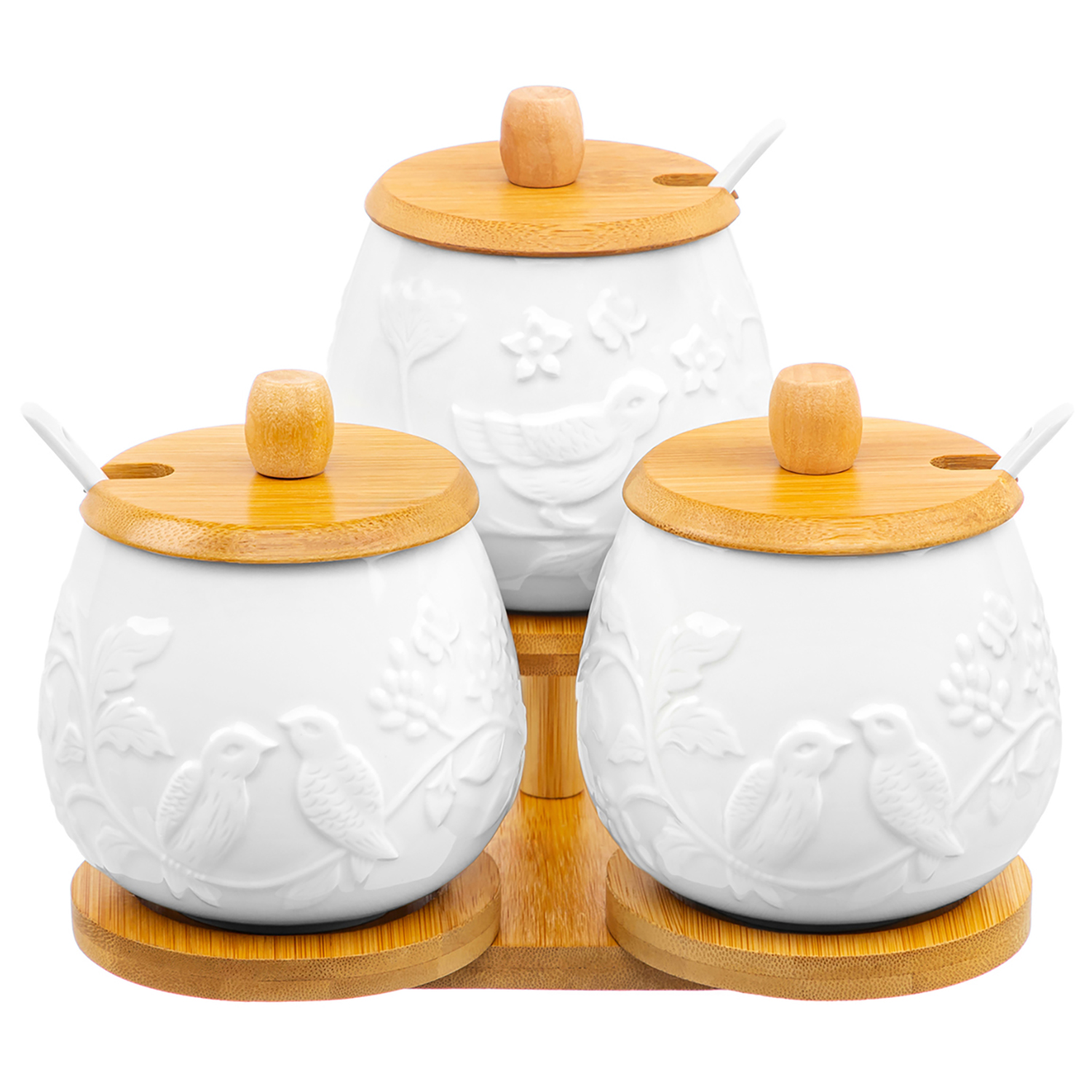 БЫЛО 1599 руб! Набор 3 банок д/хранения 400 мл 21*19*17 см