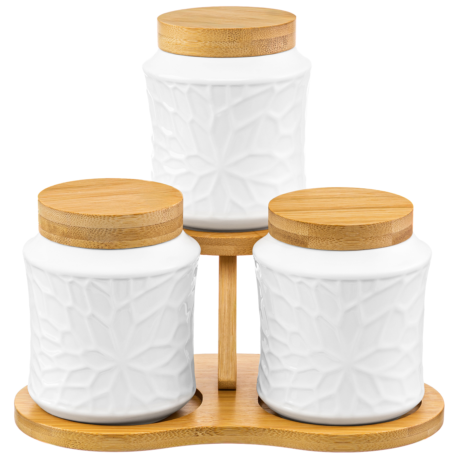 БЫЛО 1581 руб! Набор 3 банок д/хранения 400 мл 22*19*19.7 см