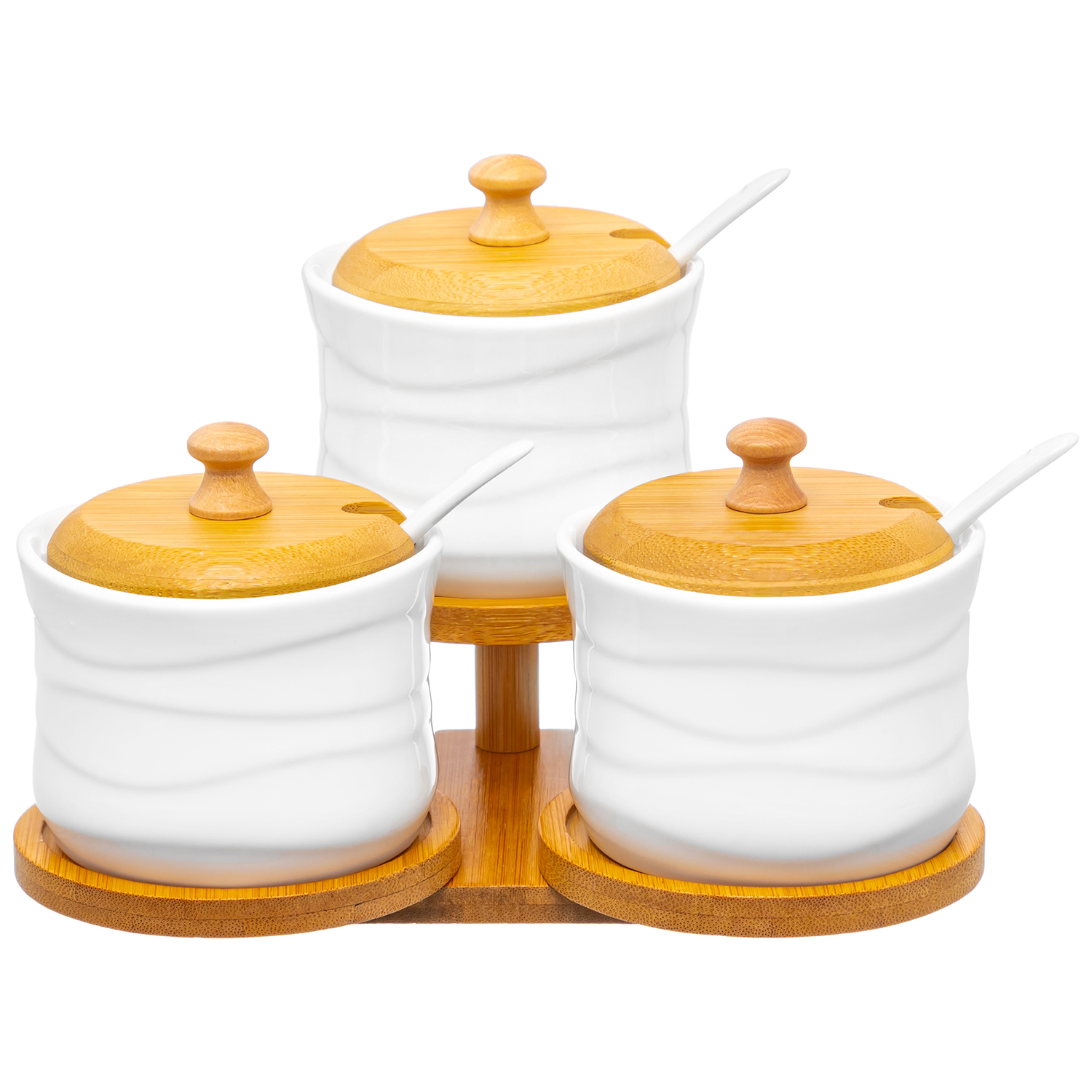 БЫЛО 1466 руб! Набор 3 банок д/хранения 250 мл 20,5*17,5*14,5 см