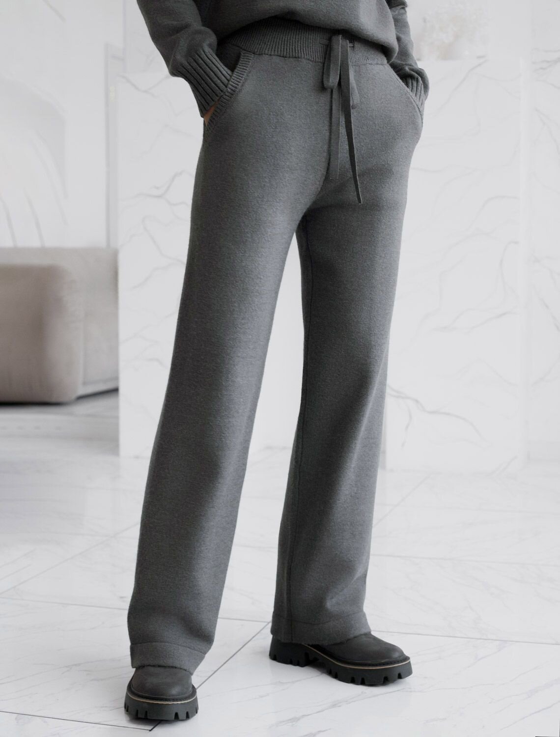 ст. цена2590руб.! VILATTE Брюки D38.010серый меланж