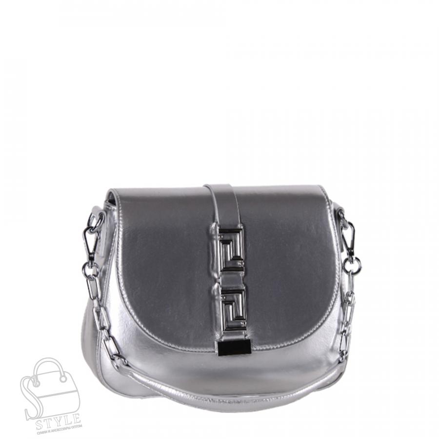 Сумка женская кожаная 2103-1Y silver Polina&Eiterou/30