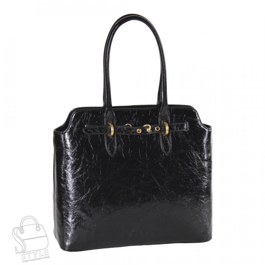 Сумка женская кожаная 6069Q black Polina&Eiterou/30