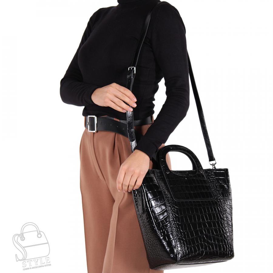 Сумка женская кожаная 9028G black S-Style/30