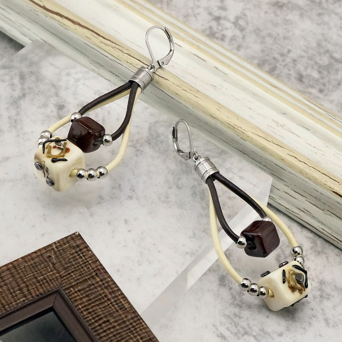 Серьги из муранского стекла ETHNO STYLE LS3475