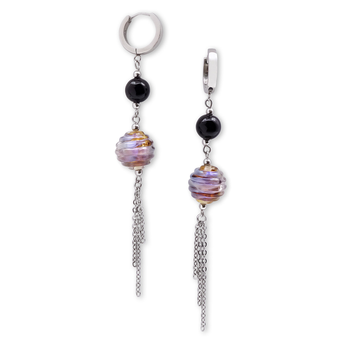 Серьги из муранского стекла LAVANDER GLOW LS3228