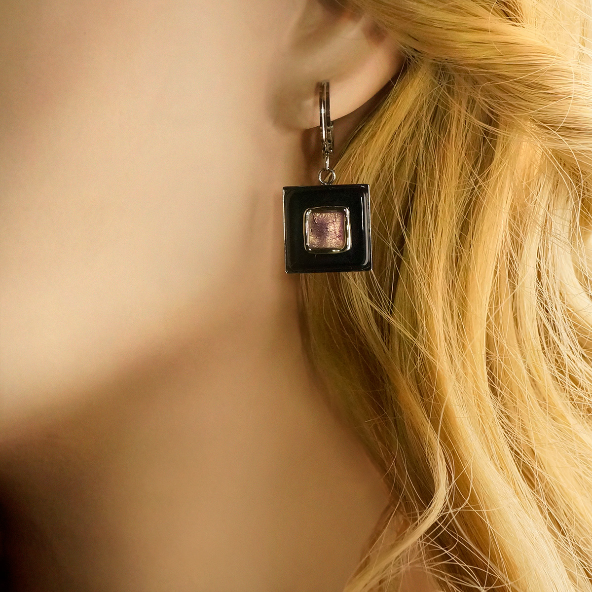 Серьги из муранского стекла MATRIX