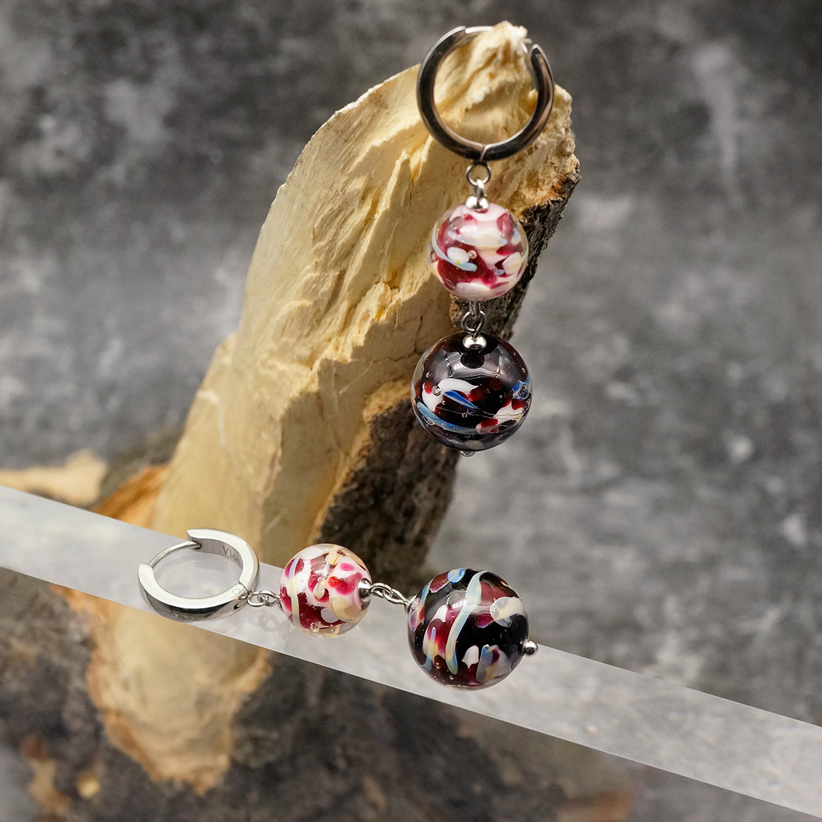 Серьги из муранского стекла APPLE BLOSSOM LS3149