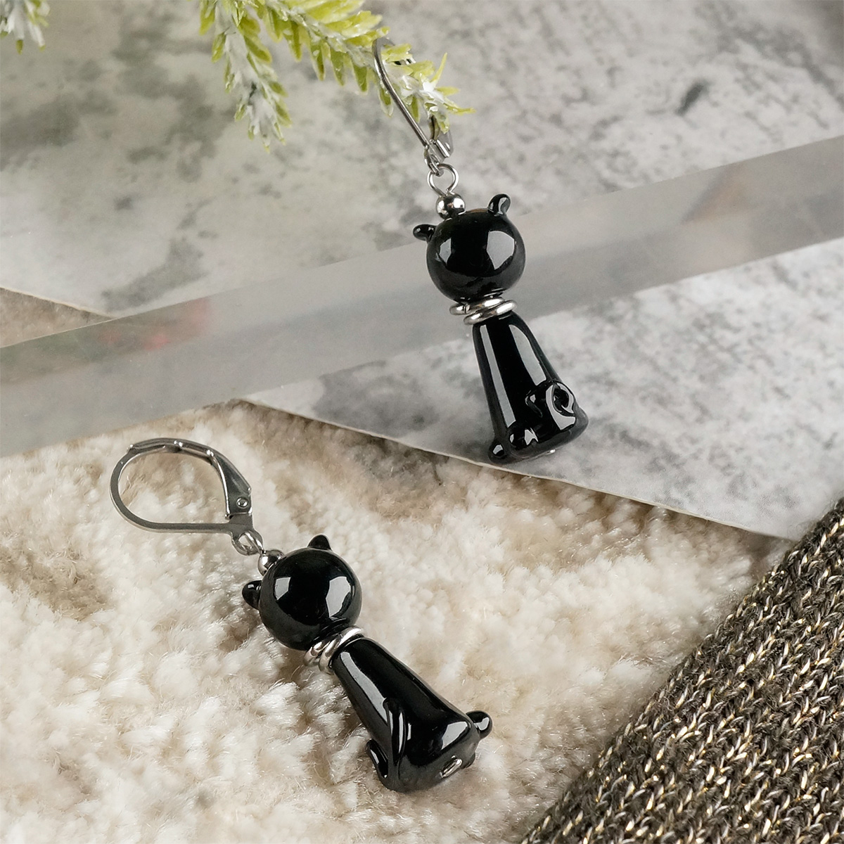 Серьги из муранского стекла MOONCAT