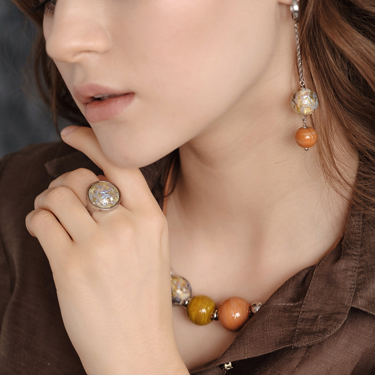 Серьги из муранского стекла ALEGRIA LS3114