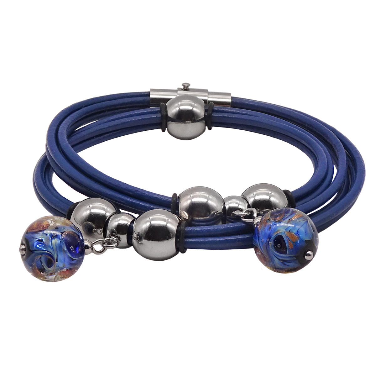 Браслет из муранского стекла BLUE NIGHT R1633