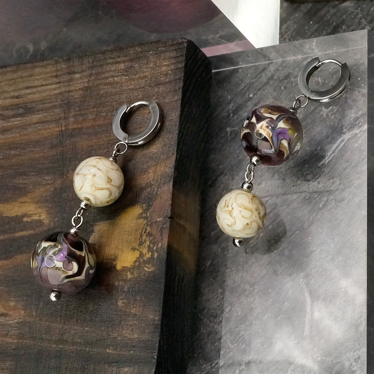 Серьги из муранского стекла MARVELOUS